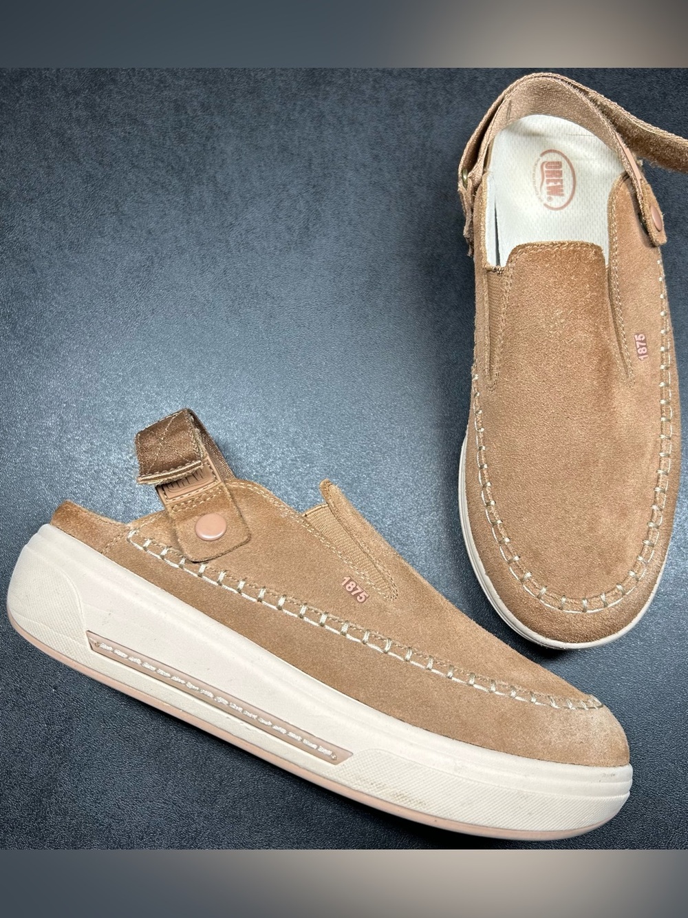 Drew Women's Size 8.5W Jazz Rocker Tan Bottom Mule